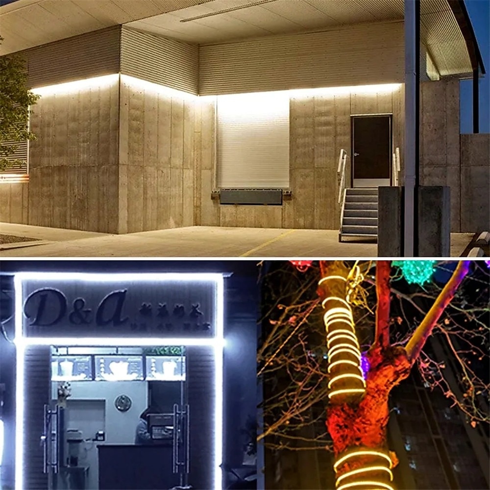 Vattentålig 360 Rund Neon Led Ljusremsa Rör Flexibla Rep Ljus Pool Ljusremsa Semester Hem Dekor för Inomhus Utomhus DIY Dekor 100~240V för Halloween 2025 - $15.99 –P6