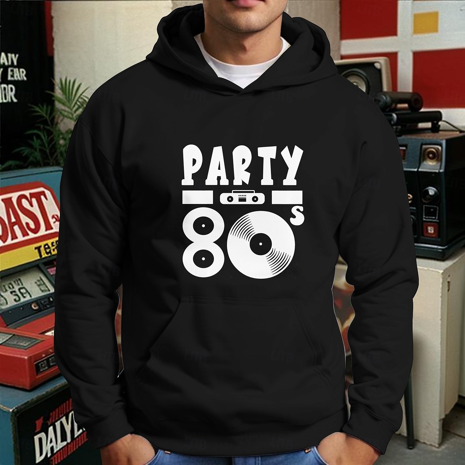 Retro Vintage Hoodie Cotton Blend 70s 80s 90s For Men's Adults' Hot Stamping Party Casual Daily 2025 - $21.99 –P3