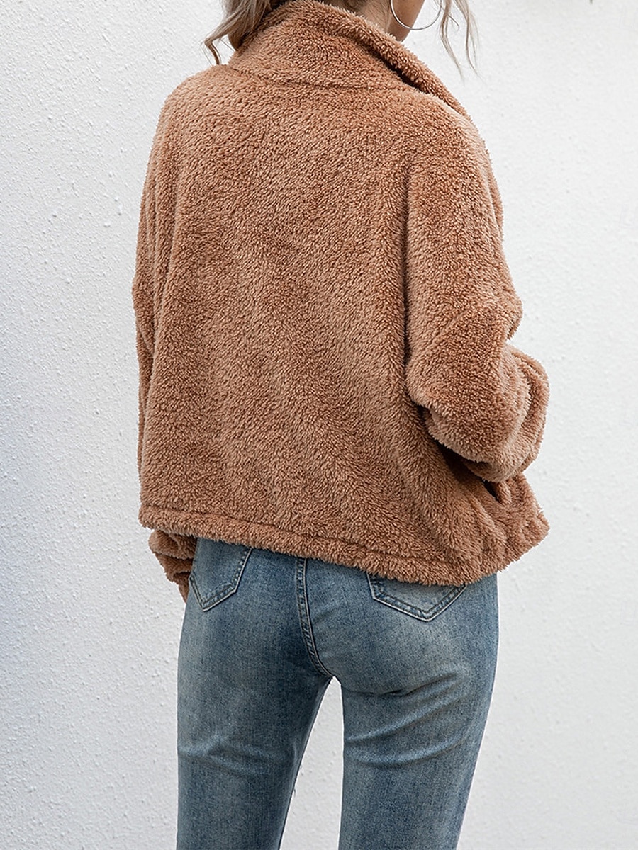 Femme Veste Polaire Manteau en peluche Chaud Respirable Zippé Poche Doublé en Polaire Décontractées Bloc de couleur Vacances Plein Air Usage quotidien Sortie fermeture Éclair Col rabattu Standard de 2025 ? $29.99 –P3