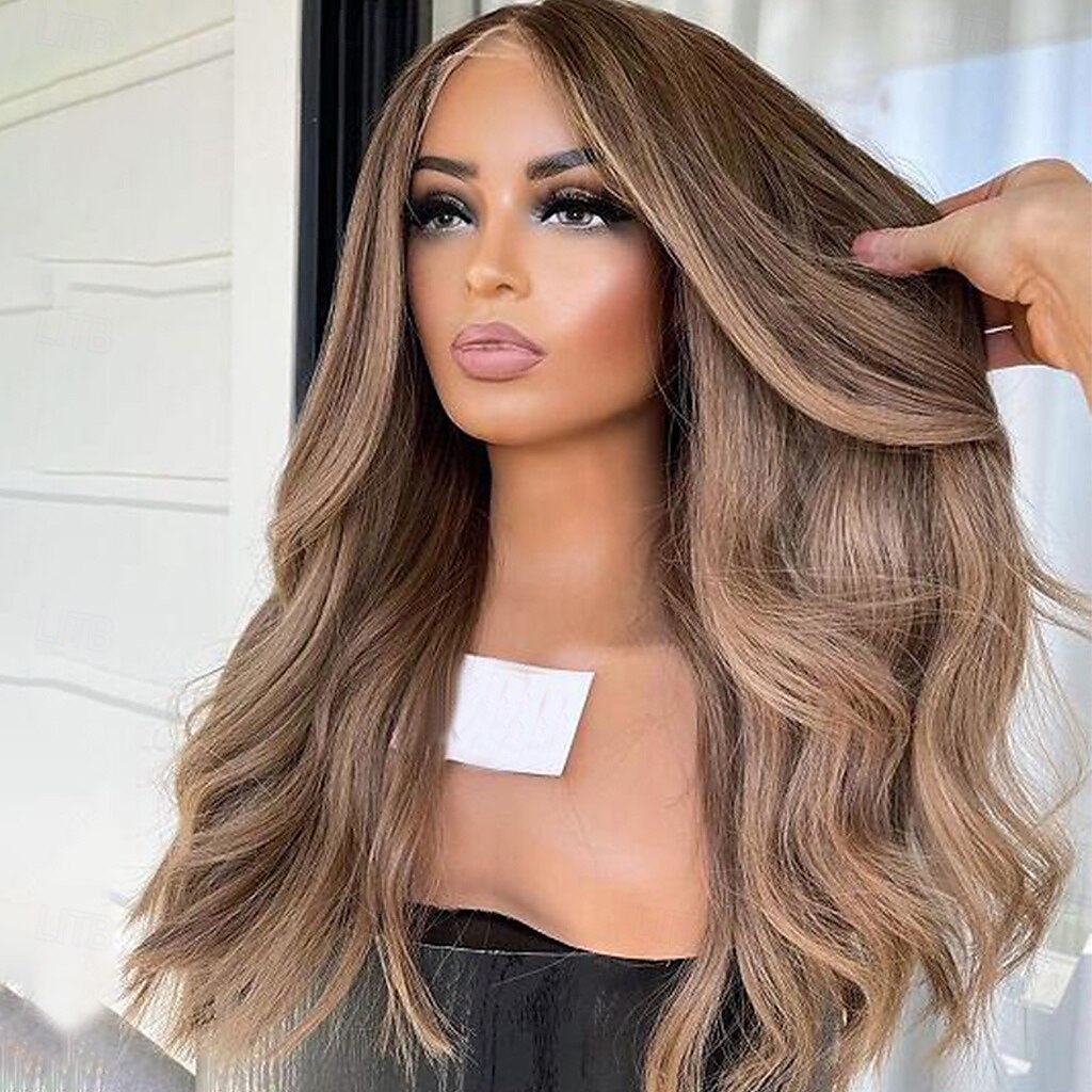 Peluca Cabello virgen sin procesar Cierre 4x13 Cabello Brasileño Ondulado Múltiples colores Parte libre Mujer Densidad 130% 150% con pelo de bebe Pelo reflectante / balayage Sin cola Larga A1 Pelucas 2025 - $270.99 –P4