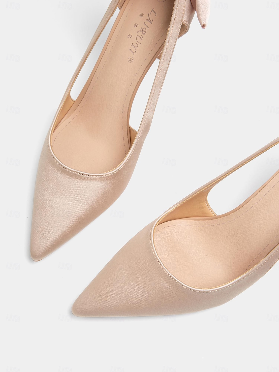 Elegant Women's Blush Suede Heels with Bow Detail – Chic Pointed Toe Pumps for Weddings and Formal Events 2025 - $54.99 –P8
