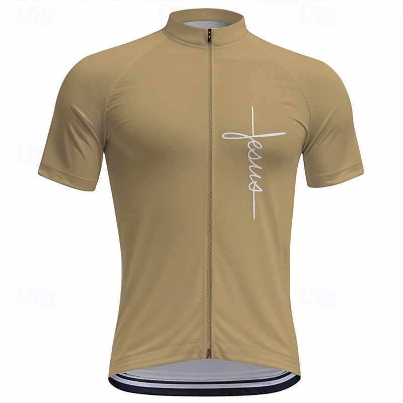 Męskie Koszulka rowerowa Graficzny Krótki rękaw Rower Tee Tshirt Top z 3 tylnymi kieszeniami Kolarstwo górskie Kolarstwie szosowym Szybkie wysychanie Suwak przedni Odprowadzające wilgoć Sport 2026 - $30.99 –P1