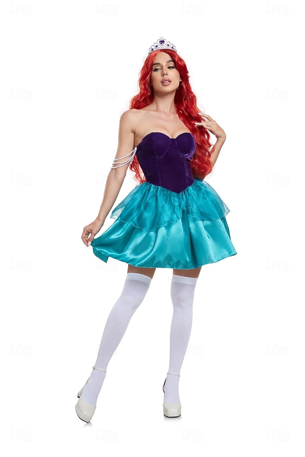 Die kleine Meerjungfrau Prinzessin Ariel Kleid Kostüm Sexy Kostüm Verkleiden Film Cosplay for Damen Erwachsene Maskerade Party / Abend Junggesellinnenabschiedsparty 2025 - $43.99 –P6