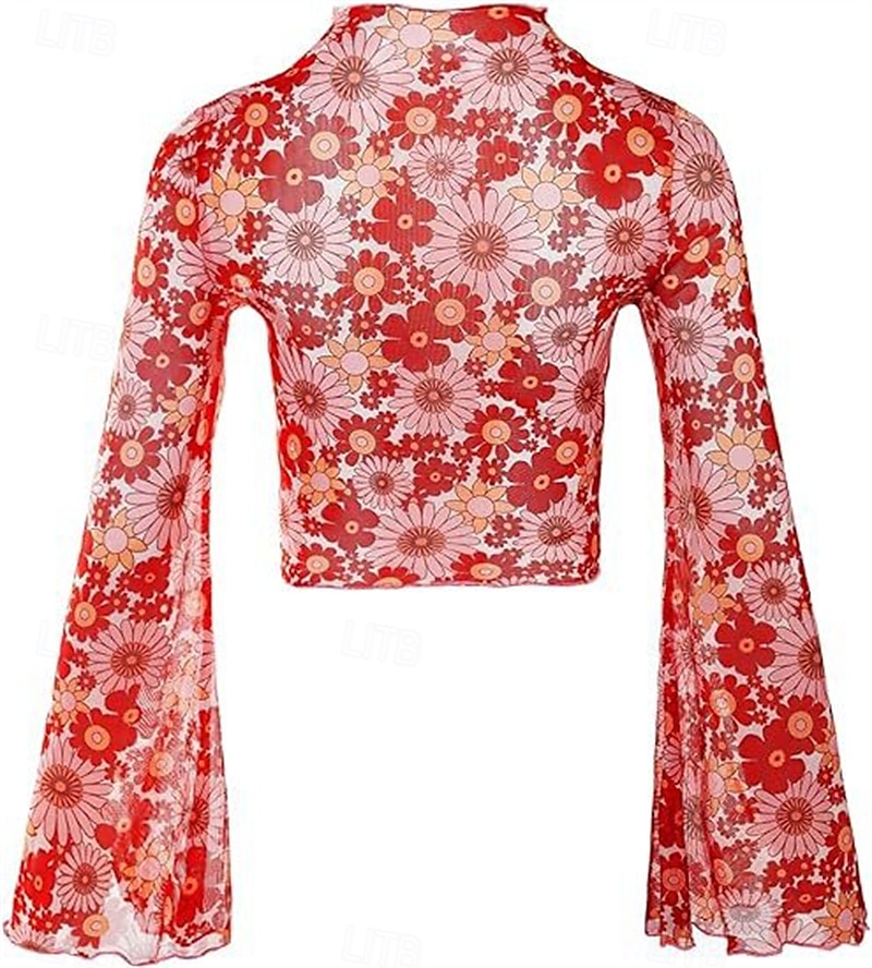 Retrò Vintage Anni '70 Disco Crop Top Hippie Stampa Per donna Giorno dei Re Mascherata Festa / Sera Parata dell'Orgoglio Mese dell'orgoglio Adulti Top del 2025 a $17.99 –P15
