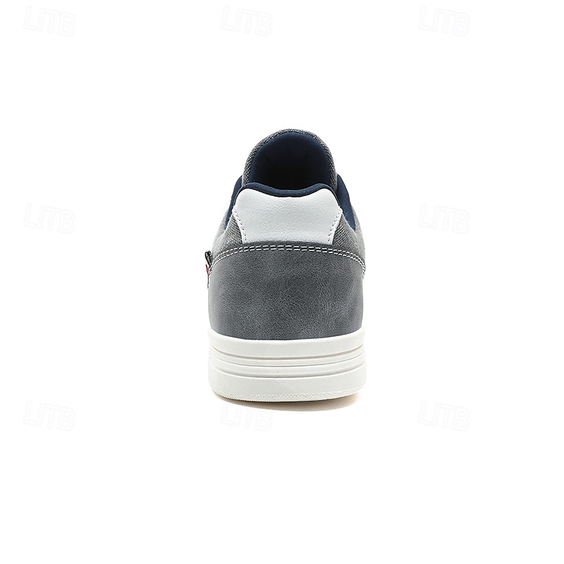 Men's Brown Canvas and Leather Sneakers with Lace-Up Design - Stylish and Comfortable for Casual and Sporty Wear 2025 - $54.99 –P5