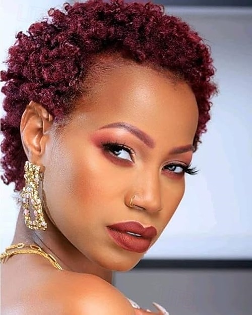 Perruque Synthétique Bouclé Avec frange Perruque Blond Bordeaux Court Auburn Rouge Bordeaux Grise Vert Blond Cheveux synthétiques Femmes Cosplay Doux Fête Blond Vert Bordeaux de 2025 ? $20.99 –P5