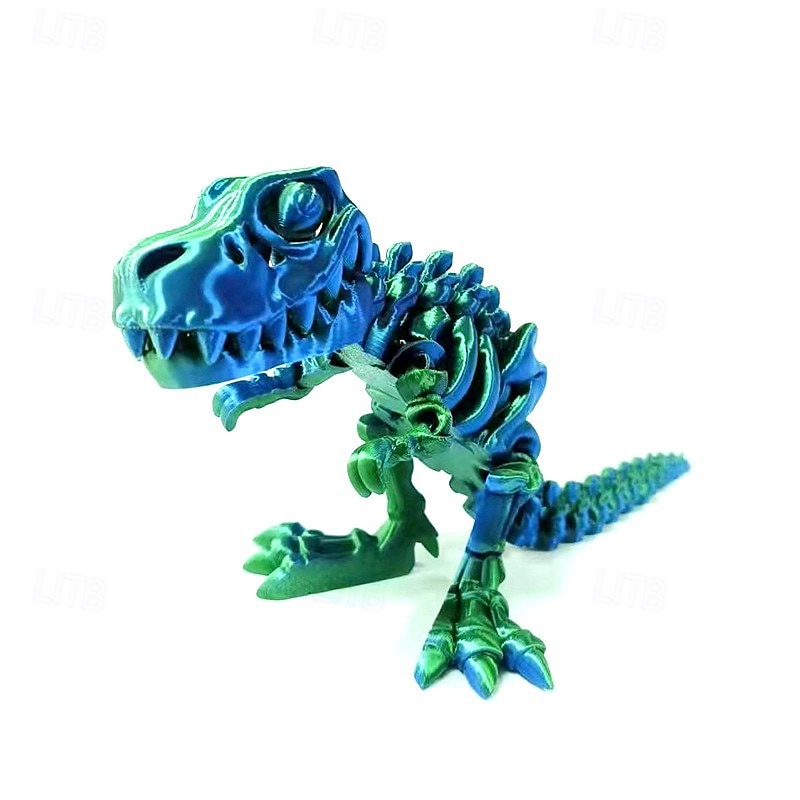 Dragon imprimat 3d cu oase articulate - figurina de dinozaur mobila, cadou perfect sau decor de birou pentru adulti 2025 - $17.49 –P4