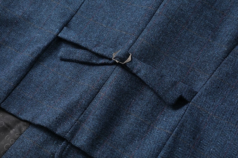 Pánské Kamizelka Tvídová vesta Vesta Vinobraní Módní Jaro & podzim Knoflíky Polyester Pohodlné Bez vzoru Jednořadé Do V Běžný Tmavě zelená Námořnická modř Tmavě šedá Světle šedá Vesta 2025 - $33.99 –P7