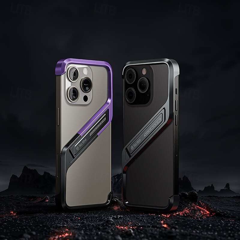 телефон Кейс для Назначение айфон 16 про макс iPhone 15 Pro Max iPhone 14 Pro Max iPhone 13 Pro Max Кейс на заднюю панель со стендом Защита от удара Металл 2025 - $29.99 –P2