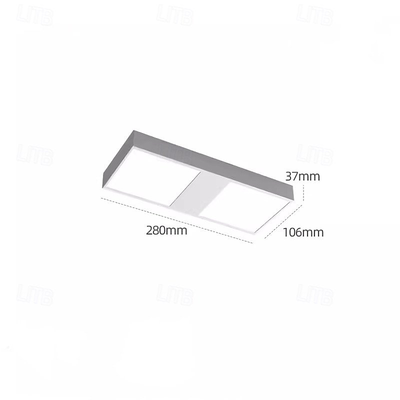 LED Ceiling Lights Stepless Dimming 28/36.5cm 2-Light Contemporary Modern Flush Mount Ceiling Light Aluminum 20W Square Flat Modern Ceiling Lamp for Bedroom Kitchen Laundry 110-240V ONLY DIMMABLE WITH REMOTE CONTROL 2025 - $79.99 –P8