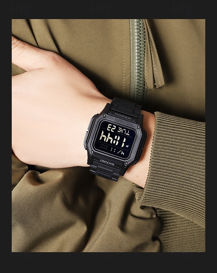 SKMEI Hombre Reloj Digital Al Aire Libre Deportes Moda Reloj de Muñeca Luminoso Cronómetro Despertador cuenta regresiva TPU Reloj 2025 - $24.99 –P1