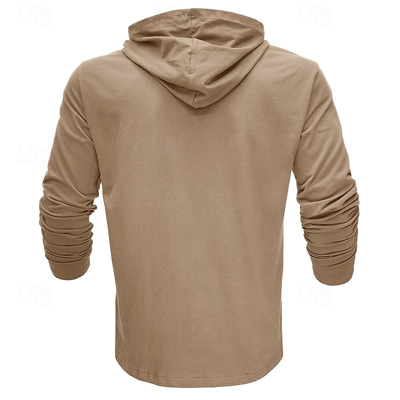 Hombre Sudadera Negro Blanco Verde Ejército Azul Real Caqui Con Capucha Plano Deporte Diario Festivos Algodón Ropa de calle Básico Casual Primavera & Otoño Ropa Sudaderas con capucha Sudaderas 2025 - $23.99 –P2