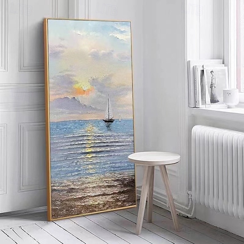 3D-Ölgemälde mit Wellen im Ozean, handgefertigtes Meereslandschaftsgemälde, handgemaltes 3D-Strukturkunstgemälde, Acrylgemälde mit Wellen im Ozean, großes gerahmtes Gemälde, Wandkunst, Gemälde für 2025 - $61.99 –P2