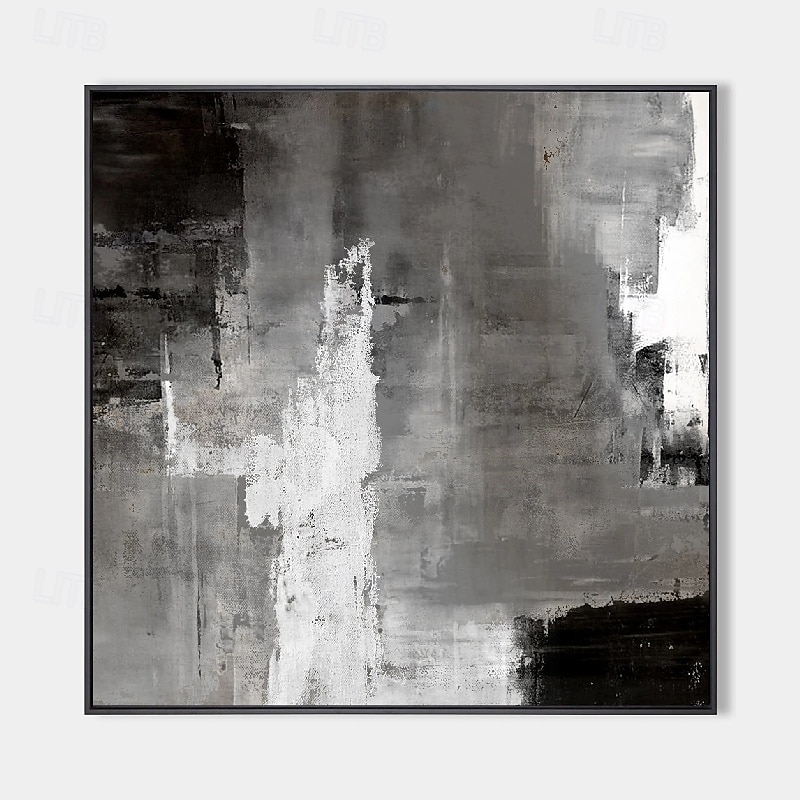 handgemachtes 3D-Ölgemälde in Schwarz auf Leinwand, groß, handgemalt, abstrakt, strukturiert, Palettenmesser, Boho-Ölgemälde, Wandkunst, individuelles zeitgenössisches minimalistisches Kunstwerk für 2025 - $116.99 –P2