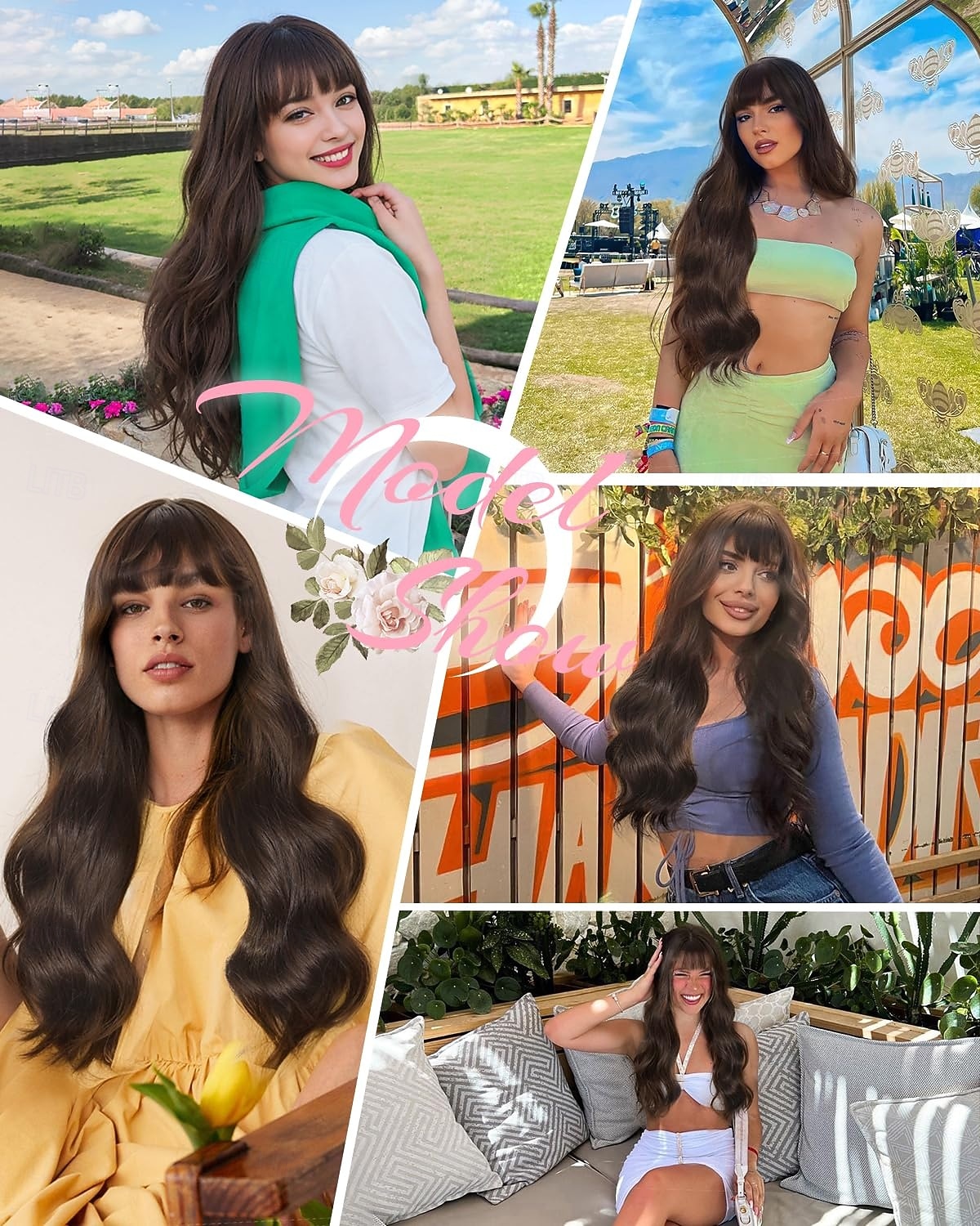 Wig with Bangs Long Wavy Wigs for Women Synthetic Wigs Heat Resistant Wigs for Party Daily Use 2026 - $19.99 –P6