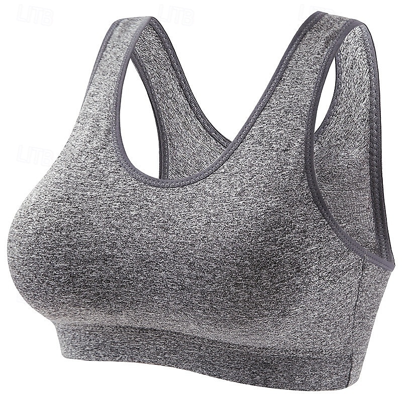 Dames Lichte ondersteuning Sport bh's Running BH Verwijderbare vulling Controle over meebewegen Goede top Gewatteerd Fitness Recreatiesport Hardlopen Ademend Lichtgewicht Zacht Donker roze Zwart Wit 2025 - $11.99 –P2