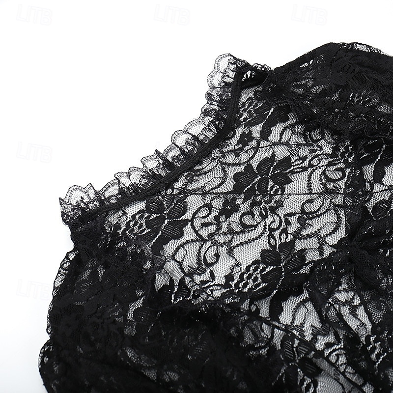 Retrò Vintage Gothic Lolita Mascherata Scialli Ragazza gotica Pizzo Costume Per donna Fantasia Stile Steampunk Mascherata Festa / Sera Adulti Scialle del 2026 a $28.99 –P10