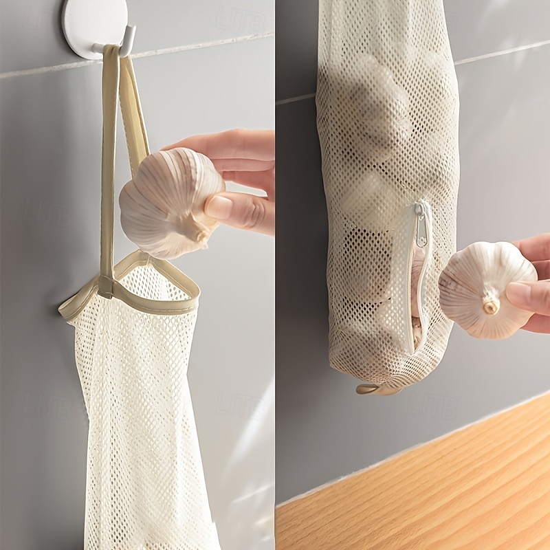 2er-Pack Aufbewahrungsbeutel zum Aufhängen an der Wand – multifunktionale Netzbeutel zur Aufbewahrung von Lebensmitteln, Obst- und Gemüse-Küchenorganizer, langlebig und praktisch 2025 - $10.99 –P2