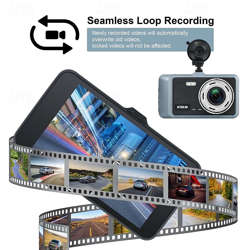 2025年 X9 1440P 新デザイン / HD / リアカメラ付き 車のDVR １７０度 広角の 4 インチ IPS ダッシュカム ととも​​に WIFI / ナイトビジョン / G-Sensor 4 赤外線LED カーレコーダー  コレクション – $96.99 –P13