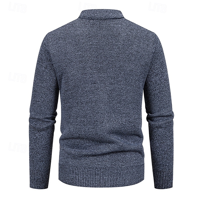Herren Strickjacke Kurzer Pullover Strickpullover Herren Pullover Gerippt Stricken Standard Knopf hoch Seitentaschen Bogengimpe V Ausschnitt Modisch Klassisch Freizeitskleidung Verabredung Bekleidung 2025 - $31.99 –P4