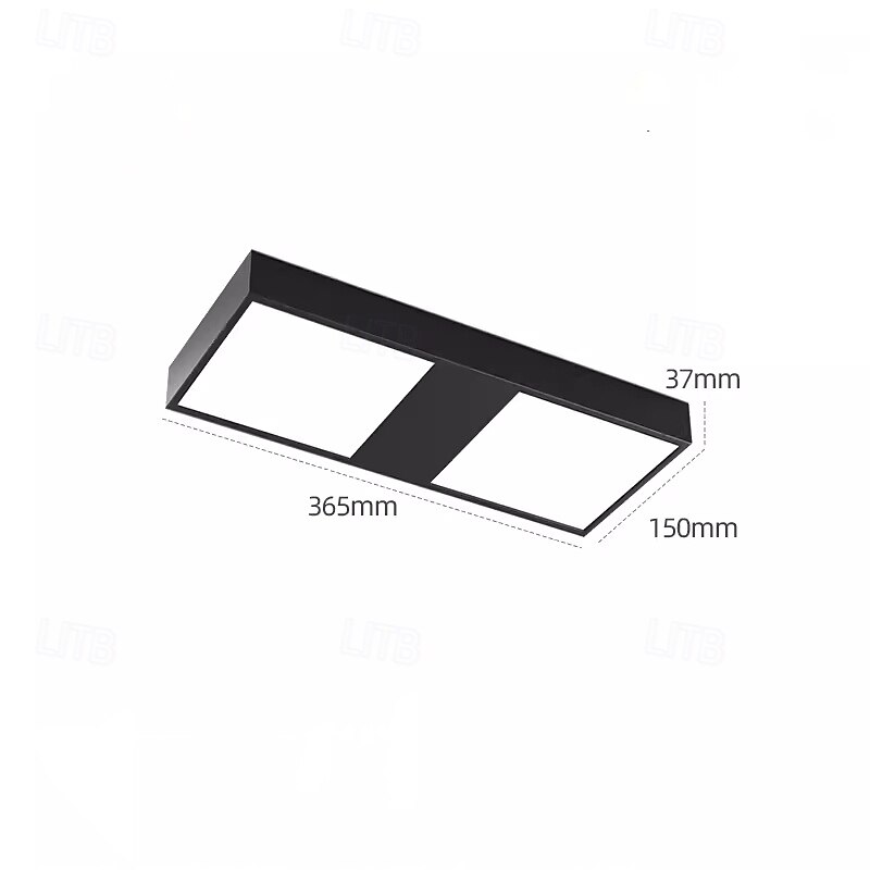 LED Ceiling Lights Stepless Dimming 28/36.5cm 2-Light Contemporary Modern Flush Mount Ceiling Light Aluminum 20W Square Flat Modern Ceiling Lamp for Bedroom Kitchen Laundry 110-240V ONLY DIMMABLE WITH REMOTE CONTROL 2025 - $79.99 –P9