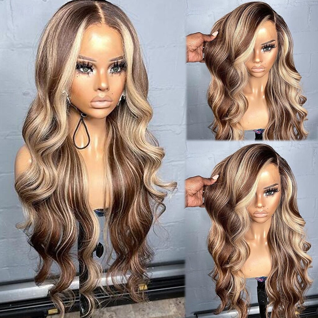 Cabelo virgem não processado 13x4 Lace Front Peruca Corte em Camadas Cabelo Brasileiro Ondulado Multi Cores Peruca 130% 150% Densidade do Cabelo com o cabelo do bebê Cabelo Ombre Cabelo com Luzes de 2025 por $218.19 –P3
