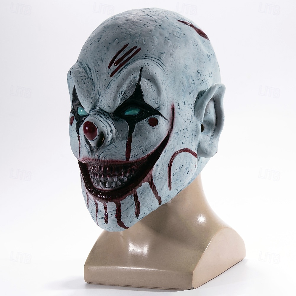 Killerclown Böser Clown Maske Haloween Figuren Erwachsene Herren Damen Grusel Gruseliges Kostüm Halloween Halloween Karneval Einfaches Karnevalskostüm 2025 - $29.99 –P5
