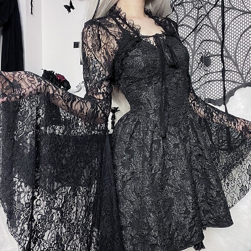 Retrò Vintage Gothic Lolita Mascherata Scialli Ragazza gotica Pizzo Costume Per donna Fantasia Stile Steampunk Mascherata Festa / Sera Adulti Scialle del 2026 a $28.99 –P4