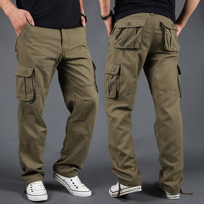 Pánské Kargo kalhoty Taktické kalhoty Kalhoty Dağcı Pantolonu Knoflíky Multi kapsa Bez vzoru Nositelný Venkovní Denní Outdoor a turistika Módní Klasické Šedozelená Travní zelená 2025 - $31.99 –P10