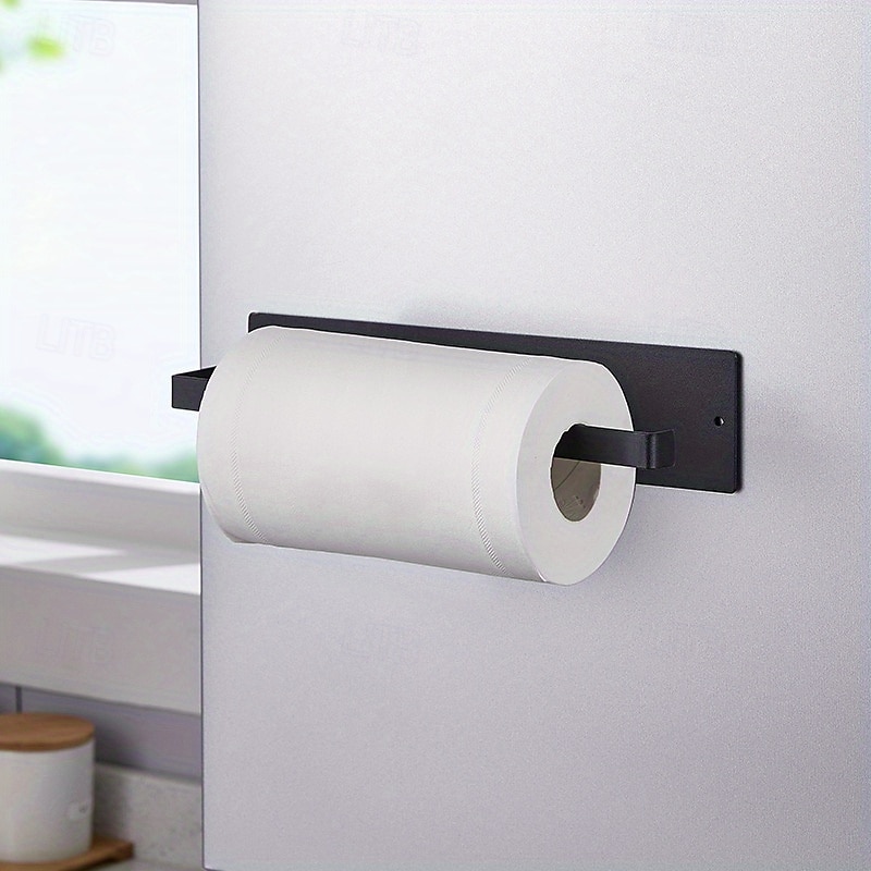 Magnetic Wrought Iron Paper Towel Holder – Punch-Free Kitchen Storage Rack for Refrigerator & RV, Fits Most Rolls, Plastic Wrap & Towels 2025 - $9.49 –P6