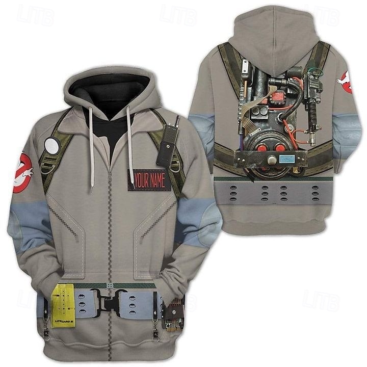 Szellemírtó Kapucnis felsőrész Pullover Nyomtatott 3D Elülső zseb Grafikus Kompatibilitás Páros Férfi Női Felnőttek Álarcos mulatság 3D nyomtatás Parti Alkalmi / Napi 2025 - $26.99 –P2