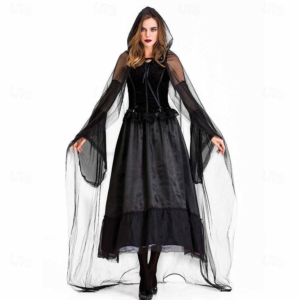 Heks Vampieren Geest bruid Walpurgisnacht Cosplay kostuum Feestkostuum Gemaskerd Bal Volwassenen Dames Outfits Cosplay Prestatie Feest Halloween Maskerade Mardi Gras Makkelijk carnavalskostuum 2025 - $51.99 –P3