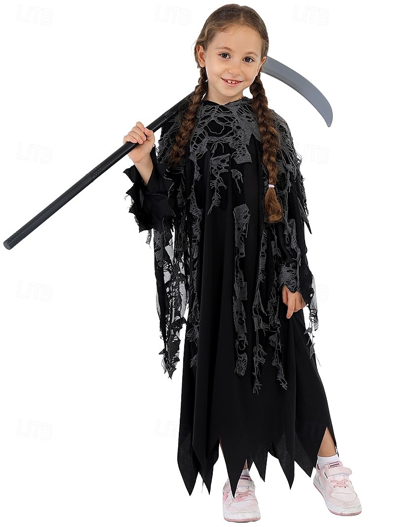 Smrtka Cosplay kostým Dětské Chlapecké Dívčí Strašidelný kostým Večírek Karneval Plesová maškaráda Jednoduchý karnevalový kostým 2025 - $19.99 –P2