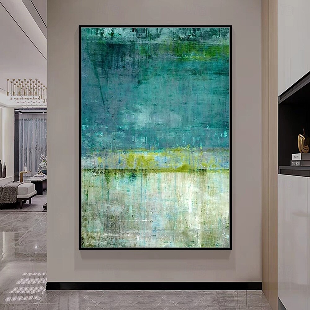 Mintura handgefertigte grüne abstrakte Ölgemälde auf Leinwand, moderne Wandkunst, Raumdekoration, Bild für die Inneneinrichtung, gerolltes, rahmenloses, ungedehntes Gemälde 2025 - $61.99 –P5