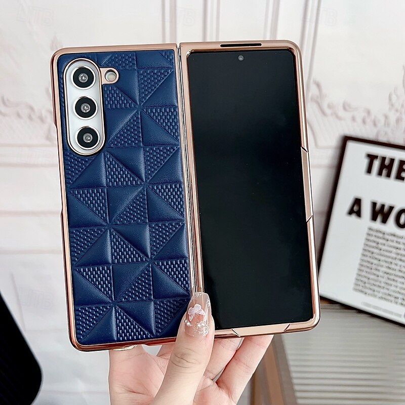 телефон Кейс для Назначение SSamsung Galaxy Z Fold 5 Z Fold 4 Z Fold 3 Кейс на заднюю панель Защита от удара броня Покрытие ПК Кожа PU 2025 - $19.99 –P4