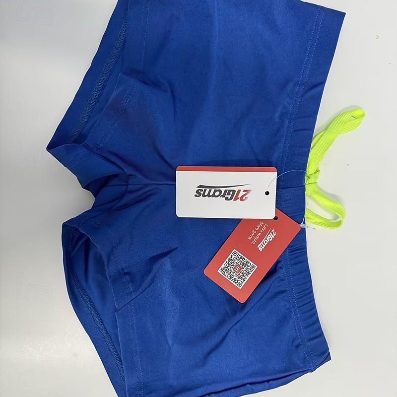 Men's Swim Trunks Swim Shorts Daily Beach Quick Dry Breathable Drawstring Elastic Waist Plain Short Sport Casual Activewear Black White Stretchy 2025 - $8.99 –P4