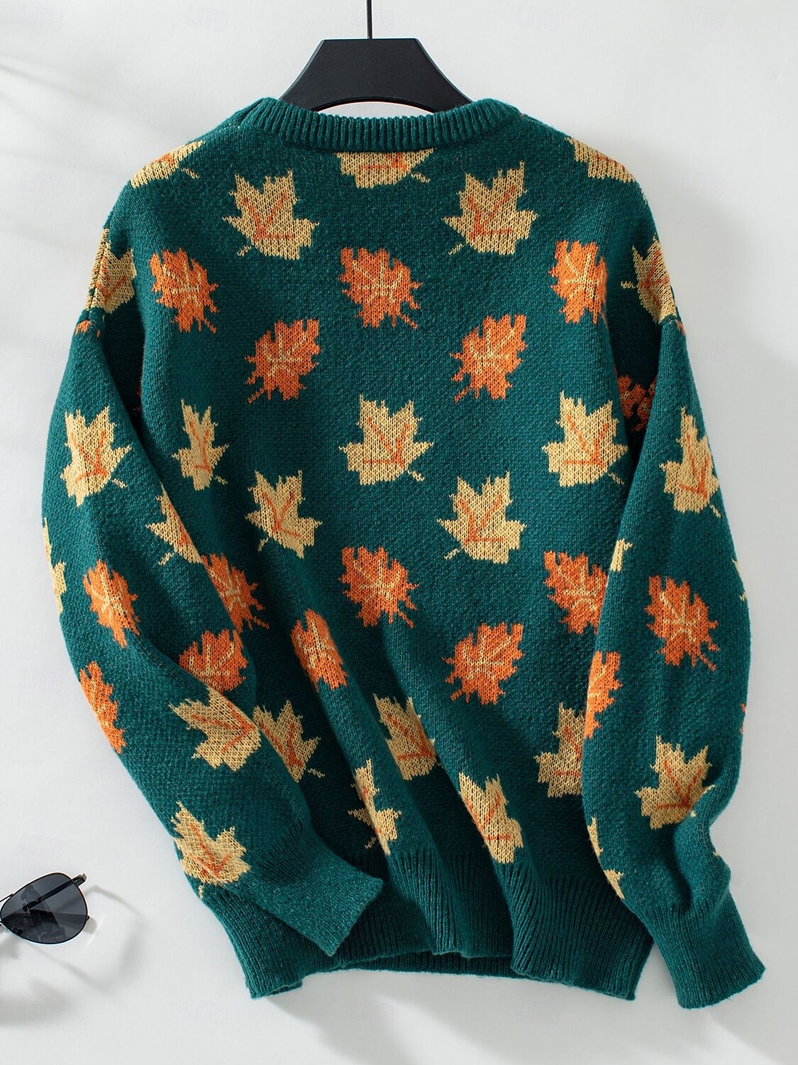 Femme Pull Chandail Décontractées Graphic Col Ras du Cou Imprimer manche longue Hauts réguliers Tricoter Fin de semaine Noir Vert Automne Hiver de 2025 ? $52.99 –P5