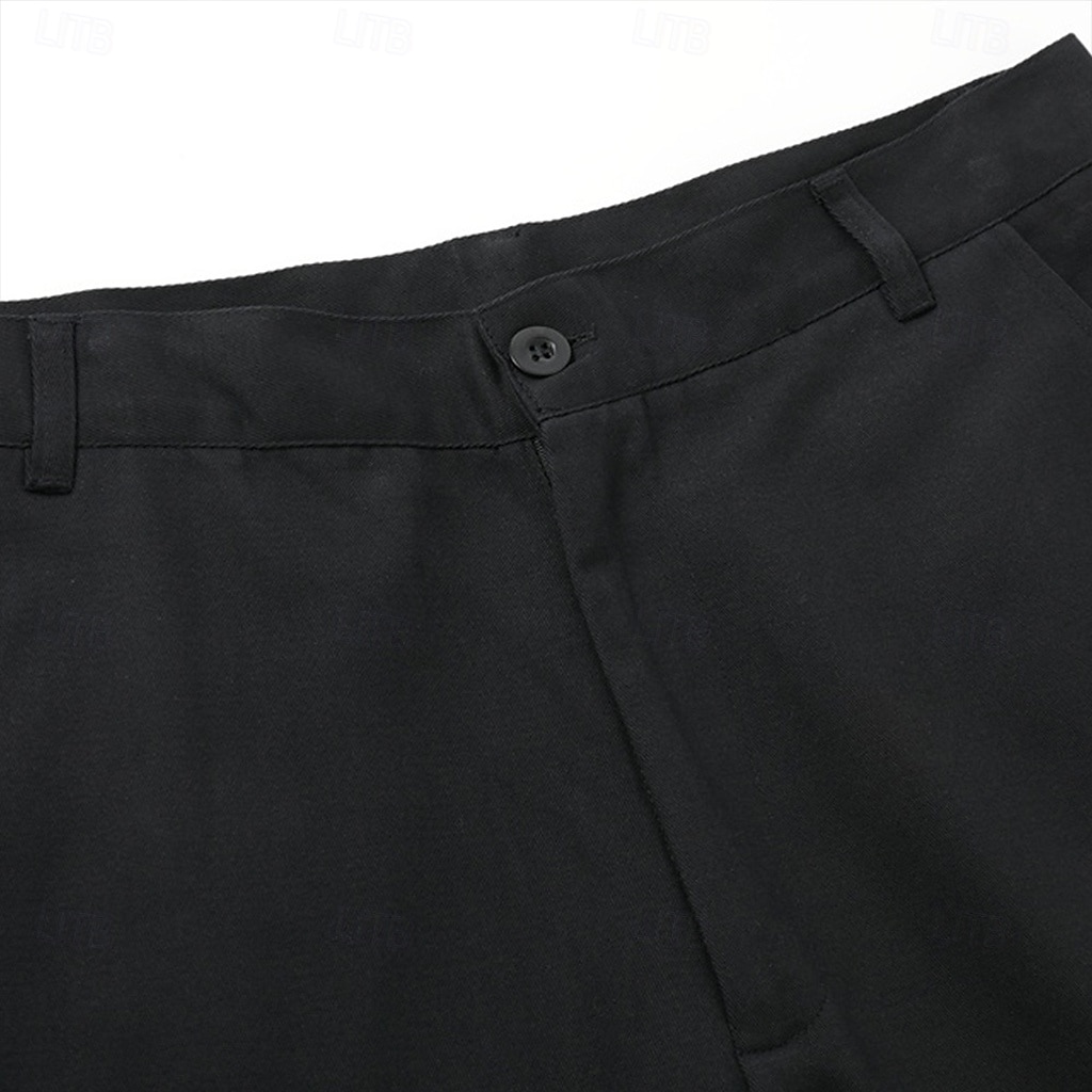 Men's Trousers Chinos Summer Pants Casual Pants Zipper Plain Comfort Breathable Full Length Casual Daily Holiday Fashion Basic Black Khaki Micro-elastic 2025 - $25.99 –P7