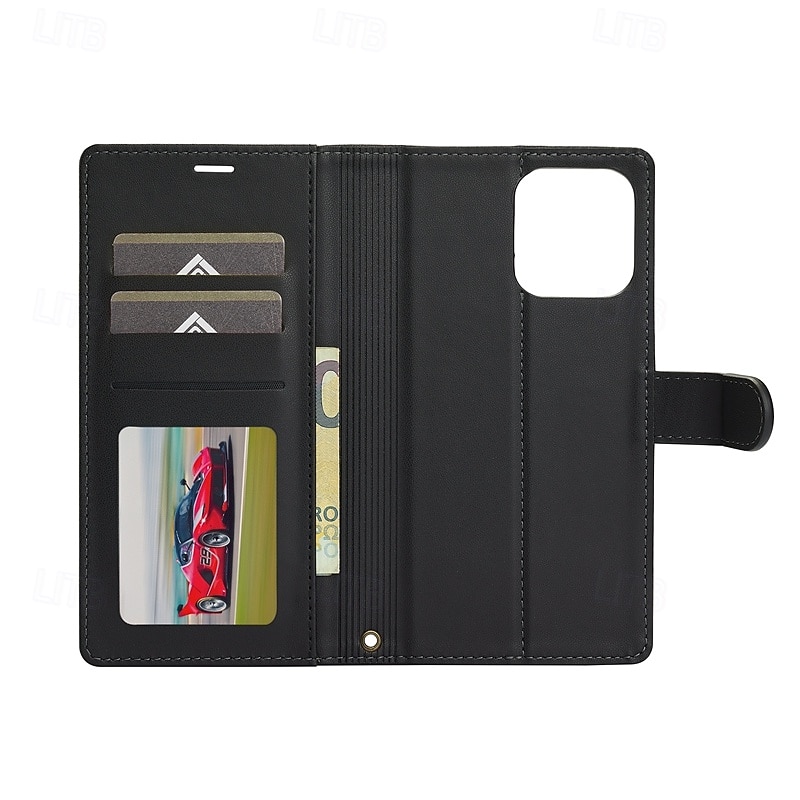 telefone Capinha Para iPhone 17 Pro Max 17 Air 16 15 14 Pro Max Plus 13 12 11 Pro Max Capa traseira Capa para Cartão Wallet Com Suporte Destacável com pulseira Retro TPU Couro PU de 2025 por $13.99 –P3