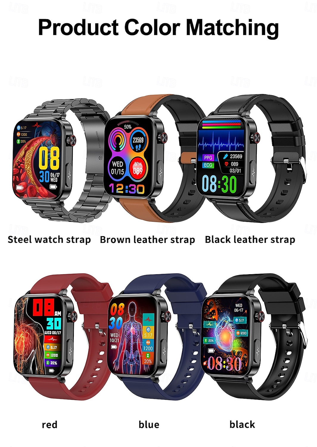 TK15 Умные Часы Reloj Здоровье Фитнес Трекер Умные Часы Водонепроницаемые HD Дисплей BT Звонки С Монитором Сна Умные Часы 2025 - $76.99 –P19
