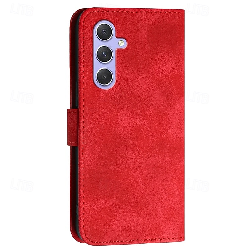 telefon Carcasă Pro S24 S23 S22 S21 Ultra Plus A55 5G S20 FE S25 Ultra Pouzdro na peněženku Magnetické s poutkem na zápěstí Stojánek Motýl Geometriské vzory TPU PU kůže 2025 - $15.99 –P9