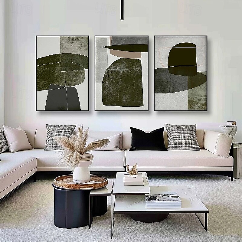 Ölgemälde handgemachtes abstraktes großes grünes Ölgemälde handgemalte Wandkunst beiges Ölgemälde handgemachtes großes grünes minimalistisches Kunstwerk Wandkunst Gemälde für Schlafzimmerdekoration 2025 - $116.99 –P5