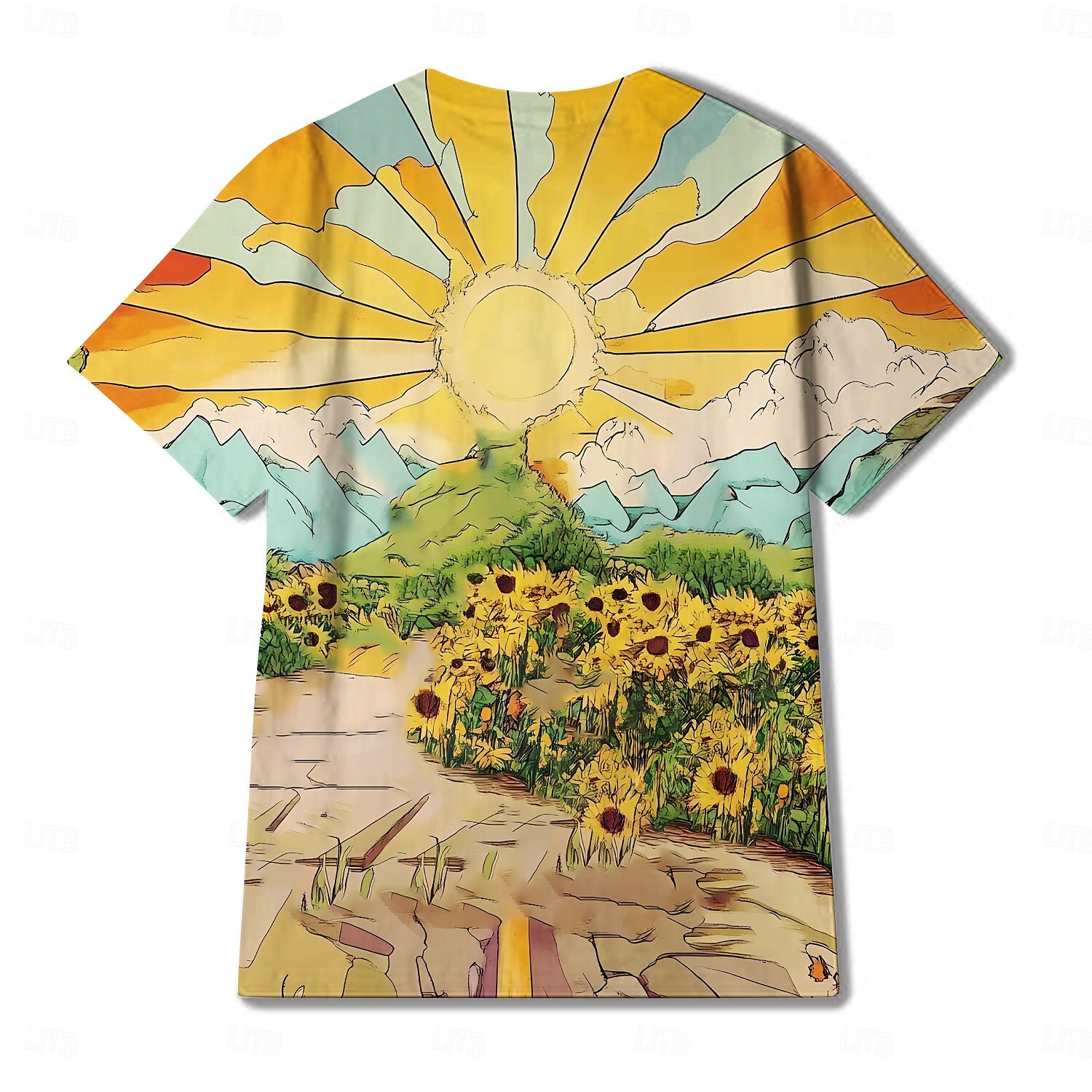 Hippi mexikói afrikai Póló Tie-Dye póló 3D Csomózott színezés 80-as évek Retro Vintage 1980-as évek 1970-es évek Kompatibilitás Férfi Felnőttek Álarcos mulatság 3D nyomtatás Alkalmi / Napi 2025 - $15.49 –P6