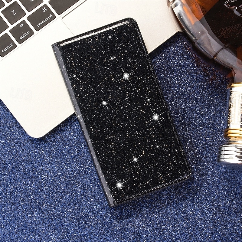 telefono Custodia Per iPhone 16 Pro Max Plus iPhone 15 Pro Max Plus iPhone 14 13 12 11 Pro Max Plus Mini SE Porta carte di credito Con supporto A calamita Glitter scintillanti Retrò TPU pelle del 2025 a $18.99 –P8