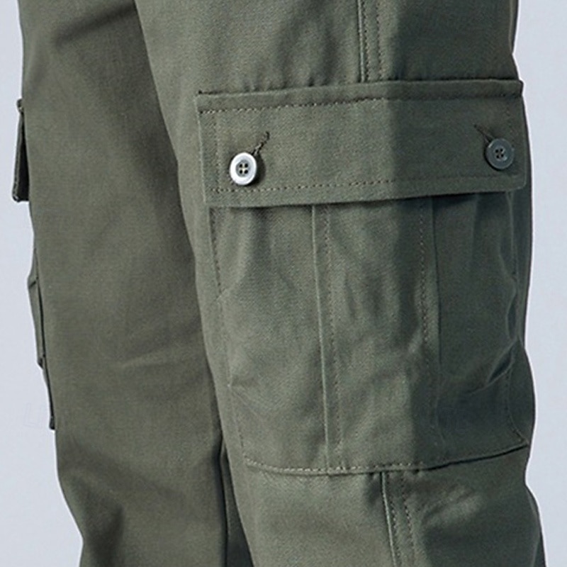 Voor heren Cargohosen Broek Werkbroeken Knop Meerdere zakken Effen Draagbaar Buiten Dagelijks Kamperen&Wandelen Modieus Klassiek Zwart Leger Groen 2026 - $26.99 –P10