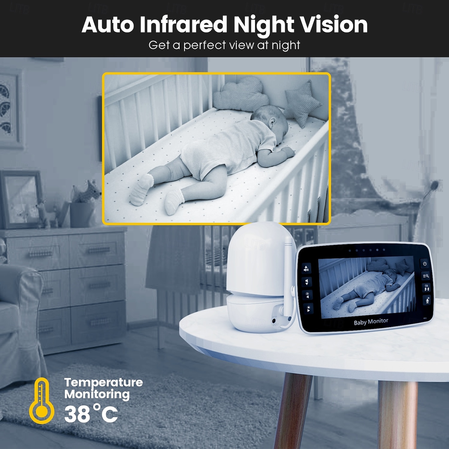 4.3 Inch Video Baby Monitor With Camera PTZ Zoom Babyphone Cam Security Protection Surveillance Cameras 2025 - $119.99 –P5