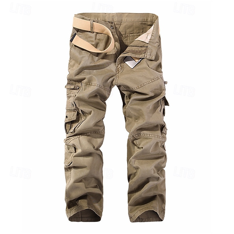 Męskie Spodnie cargo Spodnie taktyczne Spodnie Guziki Multi Pocket Równina Zdatny do noszenia Na zewnątrz Codzienny Kemping i wycieczki Moda Klasyczny Zielony trawiasty Czarny 2025 - $39.99 –P3