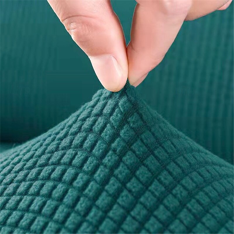 Fundas de concha para silla de comedor, funda curvada de licra sin brazos, funda de asiento lavable, fundas elásticas para taburete, decoración del hogar y la cocina 2025 - $15.49 –P3