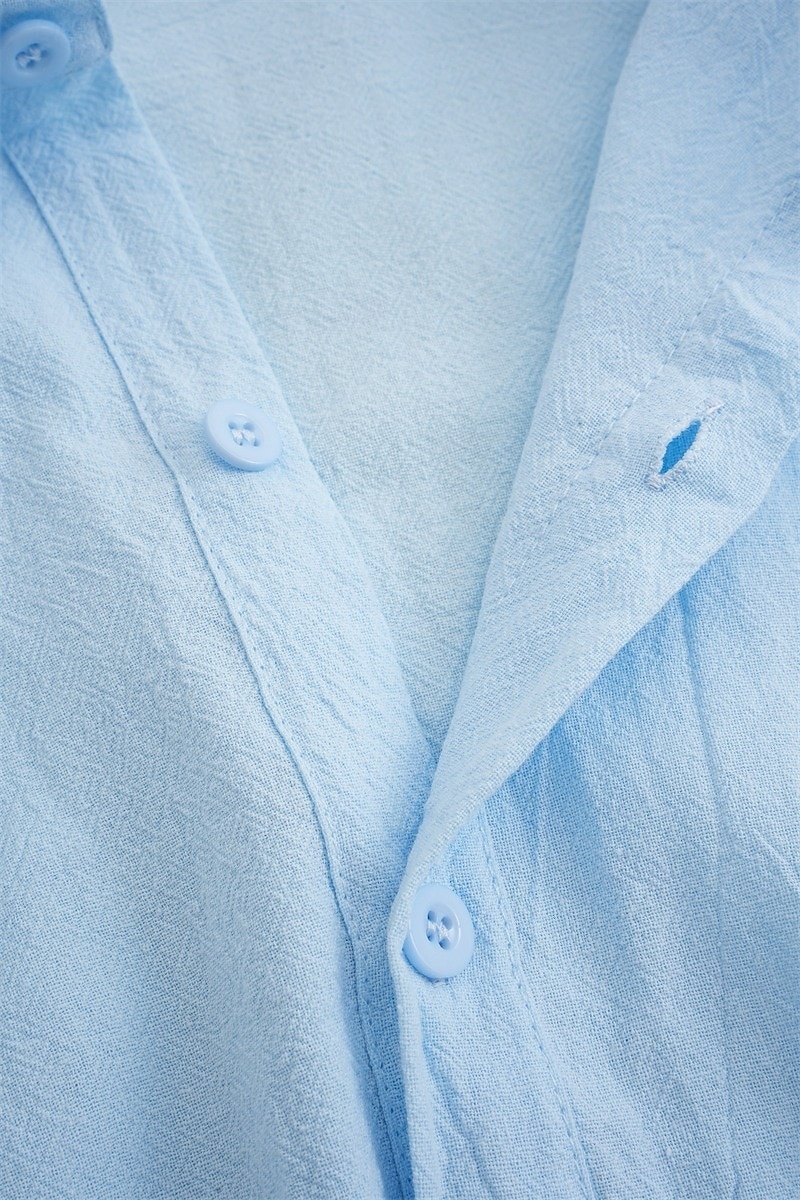 Men's Linen Shirt Summer Shirt Beach Wear Casual Shirt Button Up Shirt Plain Casual Daily Light Yellow White Pink Dark Navy Long Sleeve Spring & Summer Clothing Apparel 2025 - $23.99 –P3