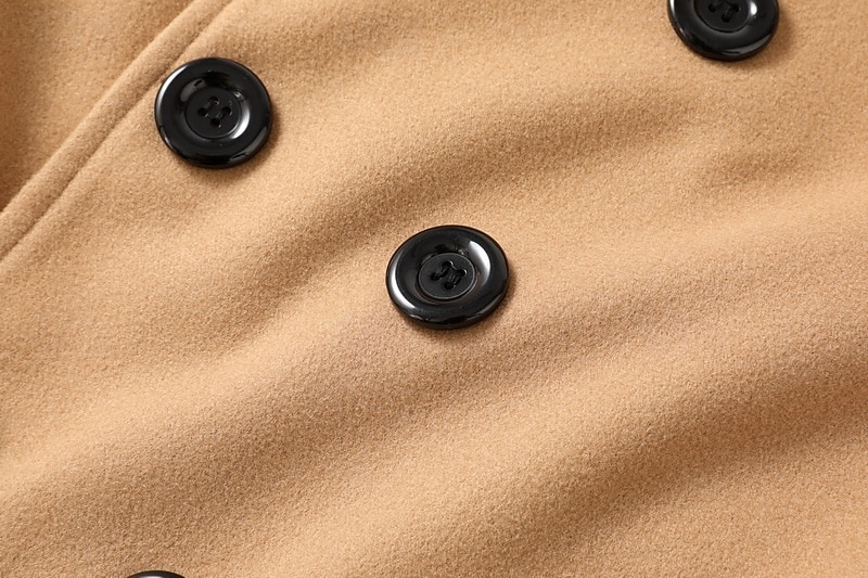 Herr Vinterkappa Peacoat Trenchcoat Utomhus Dagliga kläder Höst vinter 95% polyester 5% bomull Ytterkläder Kläder Mode Streetwear Slät Kavajslag Dubbelknäppt 2025 - $47.99 –P15